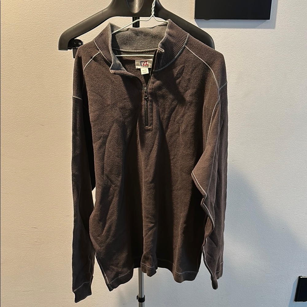 Cutter & Buck Dark Brown Quarter-Zip Pullover